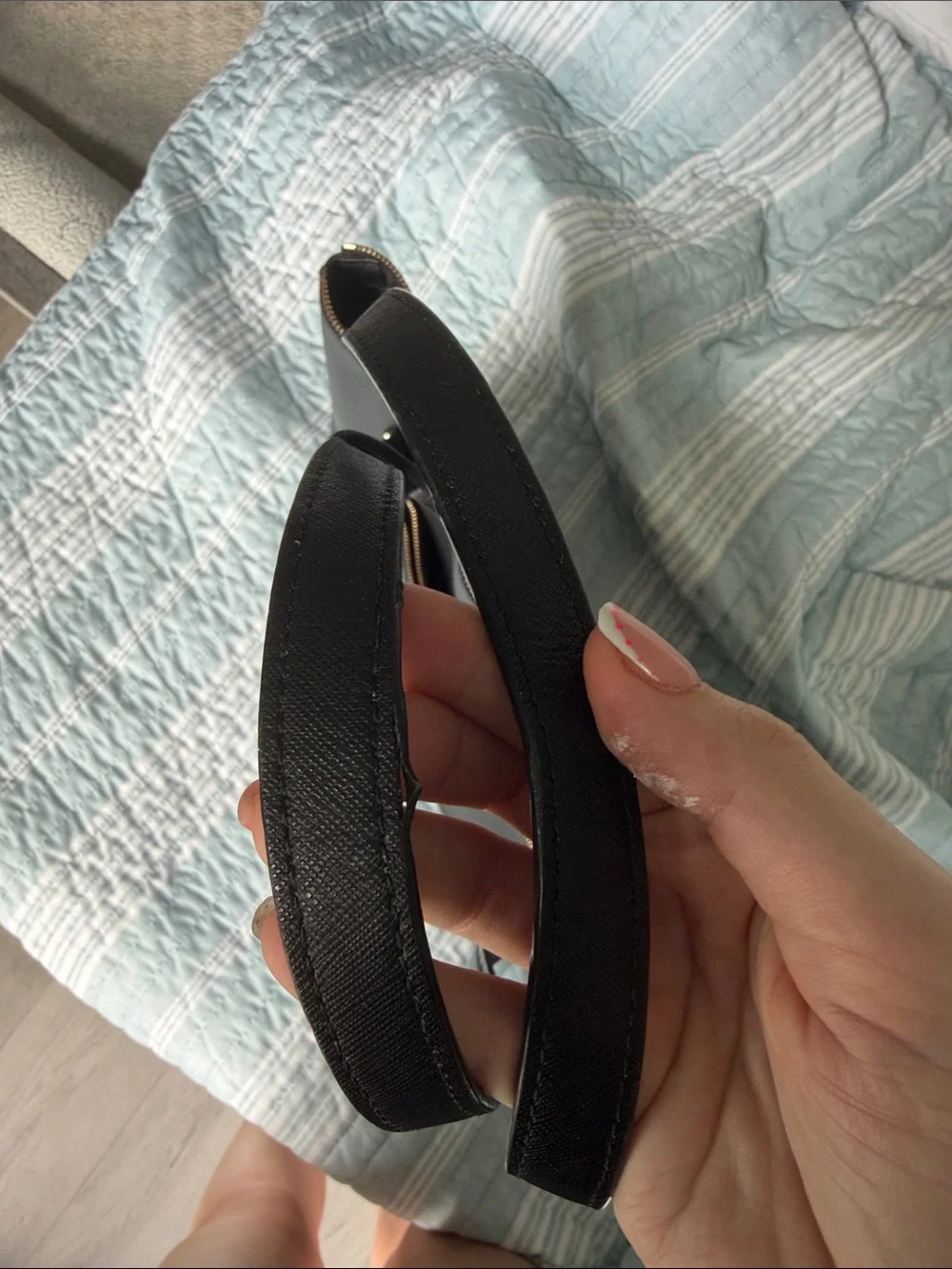 kate spade Black Saffiano Leather Zip-Top Tote